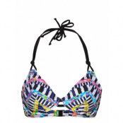 Electro Rave Swimwear Bikinis Bikini Tops Triangle Bikinitops Multi/patterned Freya