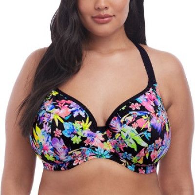 Elomi Swim Electroflower Plunge Bikini Top * Fri Frakt *