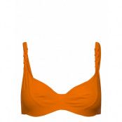 Emblem Bikini Covering Underwired Bra *Villkorat Erbjudande Swimwear Bikinis Bikini Tops Bandeau Bikinitops Orange Chantelle Beach