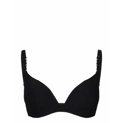 Emblem Bikini Push-Up Bra Swimwear Bikinis Bikini Tops Push-up Bikinitops Svart Chantelle Beach