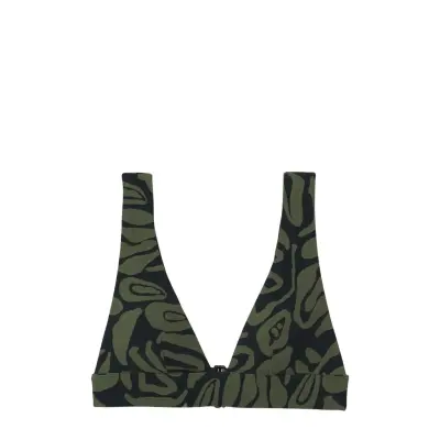 Etam Pipa - Wireless Triangle Bra Swimsuit Khaki Green
