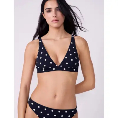 Etam Polky - Unwired Triangle Bra Swimsuit - Black - L