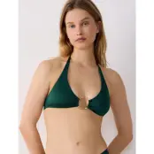 Etam Sables - Unwired Wireless Triangle Bra Swimsuit - Green - S