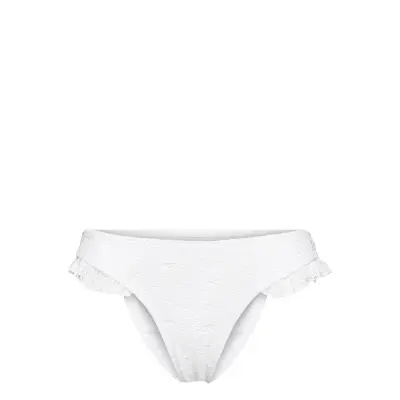 Etta Crochet V Highleg R Swimwear Bikinis Bikini Bottoms Bikini Briefs Vit Hunkemöller