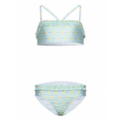 Mango Floral Print Bikini Blå
