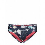 Flowerfestival Ruchedsideretro Swimwear Bikinis Bikini Bottoms Bikini Briefs Blå Seafolly