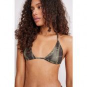 Freja Wewer x NA-KD Trekantsbikini-topp - Green,Flower