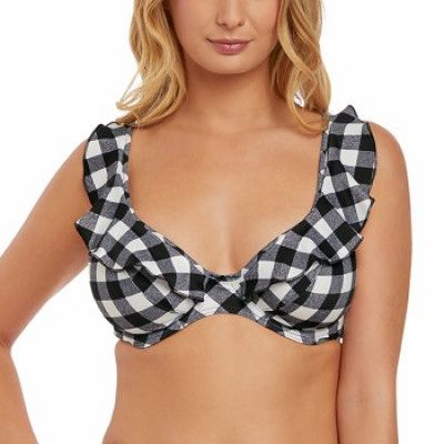 Freya Totally Check High Apex Bikini Top * Fri Frakt *