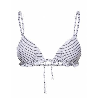 Frill Strap Bikini Triangle *Villkorat Erbjudande Swimwear Bikinis Bikini Tops Triangle Bikinitops Vit Gina Tricot