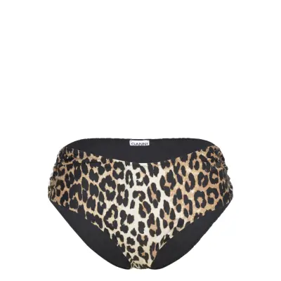 GANNI Recycled Core Printed Midrise Bikini Briefs - Brown - 38