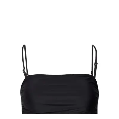 GANNI Recycled Core Solid Bandeau Bikini Top - Black - 42