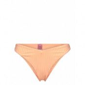 Gili Rib High Leg R Swimwear Bikinis Bikini Bottoms Bikini Briefs Orange Hunkemöller