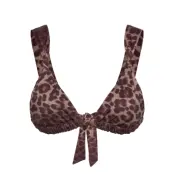 Gina Tricot Wide Strap Bikini Top - Brown - L