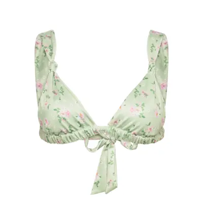 Gina Tricot Wide Strap Bikini Top Grön