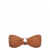 Gina Tricot Glitter Bikini Detail Top Brun