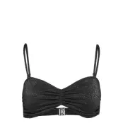 Glitter Swim Swimwear Bikinis Bikini Tops Wired Bikinitops Svart Ganni
