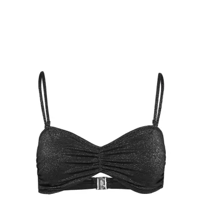 Glitter Swim Swimwear Bikinis Bikini Tops Wired Bikinitops Svart Ganni
