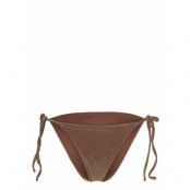 Gina Tricot Glitter Triangle Bikini Brief Brun