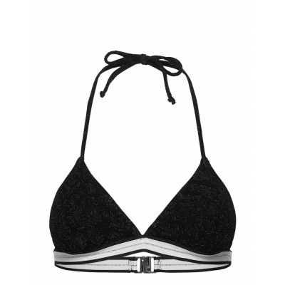 Glitzie Elastic Bikini Top Swimwear Bikinis Bikini Tops Triangle Bikinitops Svart Becksöndergaard