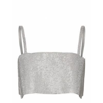 Gloria Top Crop Tops Sleeveless Crop Tops Silver OW Collection