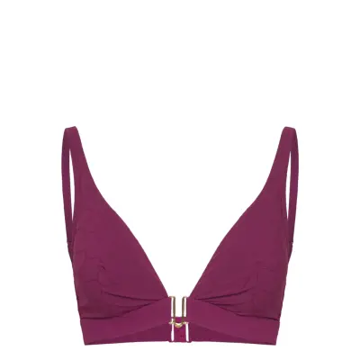 Chantelle Beach Glow Bikini Wirefree Plunge T-Shirt Bra Burgundy