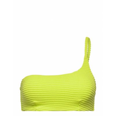 Glow Croptop Swimwear Bikinis Bikini Tops Bandeau Bikinitops Gul Hunkemöller