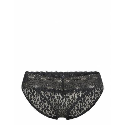 Halo Lace Bikini Brief Trosa Brief Tanga Black Wacoal