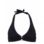 Halter Top Swimwear Bikinis Bikini Tops Triangle Bikinitops Svart Michael Kors Swimwear