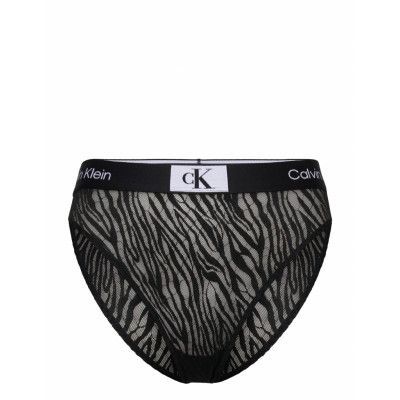 High Waist Bikini Trosa Brief Tanga Svart Calvin Klein