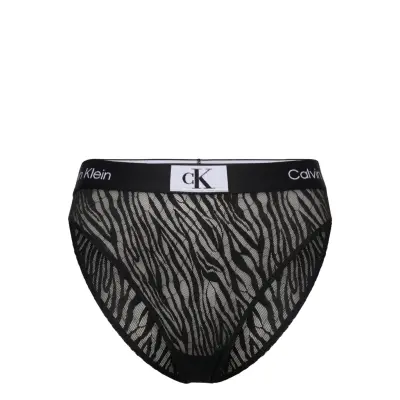 High Waist Bikini Trosa Brief Tanga Svart Calvin Klein