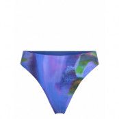 Casall High Waist Brazilian Printed Bikini Bottom Blå