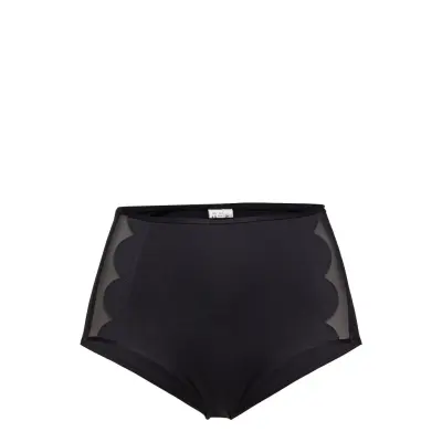 High Waisted Petal Edge Pant Swimwear Bikinis Bikini Bottoms High Waist Bikinis Svart Seafolly