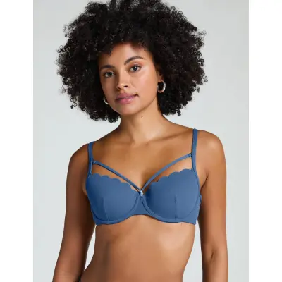 Hunkemöller Scallop Pd - Blue - B x 85