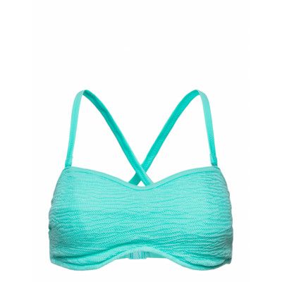Ibiza Waves Uw Bandeau Bikini Top 34 D *Villkorat Erbjudande Swimwear Bikinis Bikini Tops Bandeau Bikinitops Blå Freya