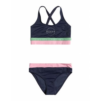 Roxy Ilacabo Active Crop Top Set Marinblå