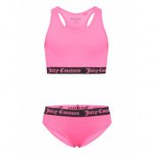 Juicy Couture Juicy Logo Elastic Swimset Rosa