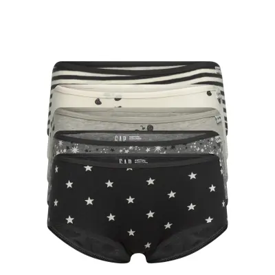 Kids Organic Cotton Print Bikini Briefs Night & Underwear Underwear Panties Svart GAP