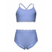 Kids Scalloped Heart Swim Two-Piece Bikini Blå GAP