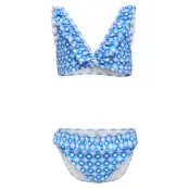 Kids Only Kogmaja Frill Bikini Set Acc Blå