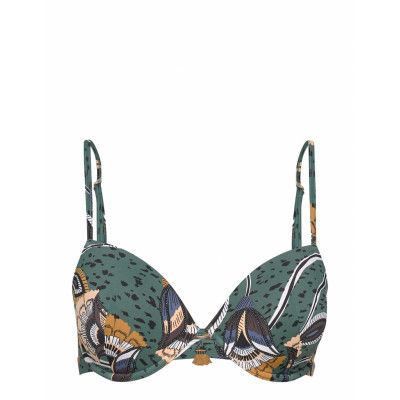 L. Padded Bra Bikinitop Grön Skiny