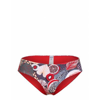L. Reversible Panty Bikinitrosa Röd Skiny