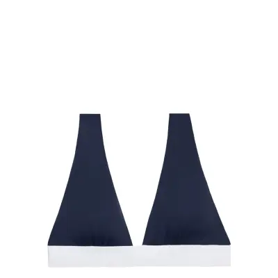 Lauren Ralph Lauren Badkläder Lrl Bel Air Banded Modern V-Neck Br Marinblå