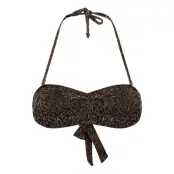 Leoglam Bandeau Bikini Swimwear Bikinis Bikini Tops Bandeau Bikinitops Brun Becksöndergaard