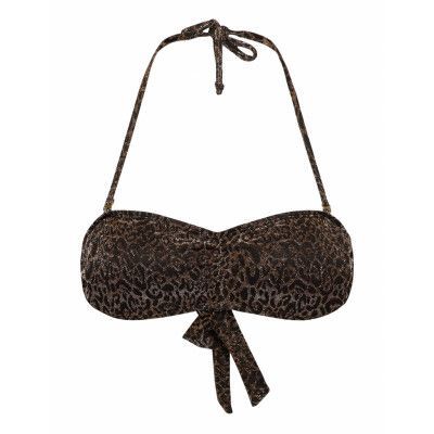 Leoglam Bandeau Bikini Swimwear Bikinis Bikini Tops Bandeau Bikinitops Brun Becksöndergaard