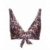 Leopard Triangle Ha Swimwear Bikinis Bikini Tops Triangle Bikinitops Brun Hunkemöller