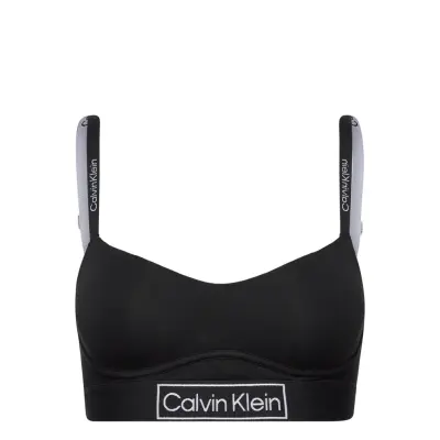 Lght Lined Bralette Lingerie Bras & Tops Soft Bras Tank Top Bras Svart Calvin Klein