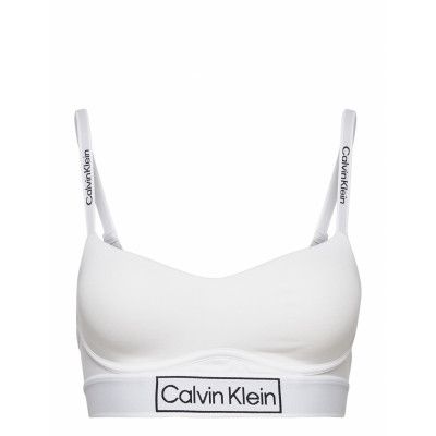 Lght Lined Bralette *Villkorat Erbjudande Lingerie Bras & Tops Soft Bras Tank Top Bras Vit Calvin Klein