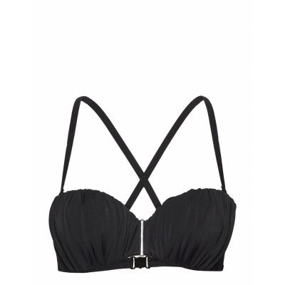 Light_Padded Fiji Bandeau Swimwear Bikinis Bikini Tops Bandeau Bikinitops Svart Dorina