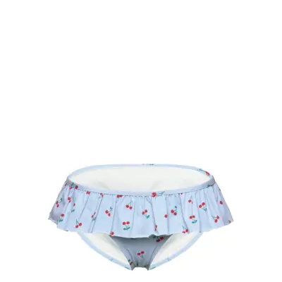 Lindex Bikini Brief Flounce Aop Blå