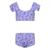 Lindex Bikini Frill On Shoulder Cherr - Purple - 128